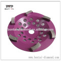 Big curved segment grinding cupwheel for concrete